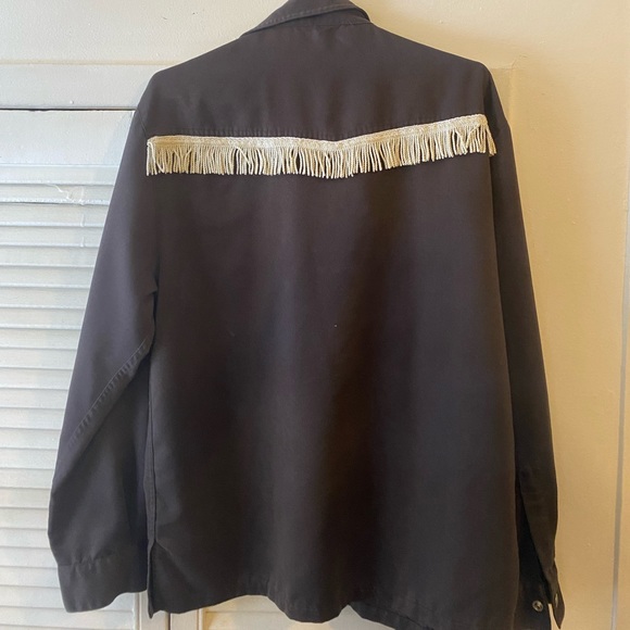 Grey fringe western shirt - Picture 2 of 2